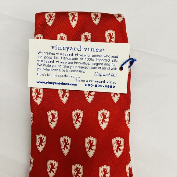 Vineyard Vines Flagler College Lion Crest Silk Neck Tie Custom Collection NWT - Picture 3 of 5